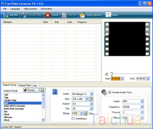 Hướng dẫn đổi đuôi video bằng phần mềm Free Video ConVerter