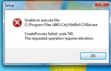 Cách xử lý lỗi Error code 740 khi mở file