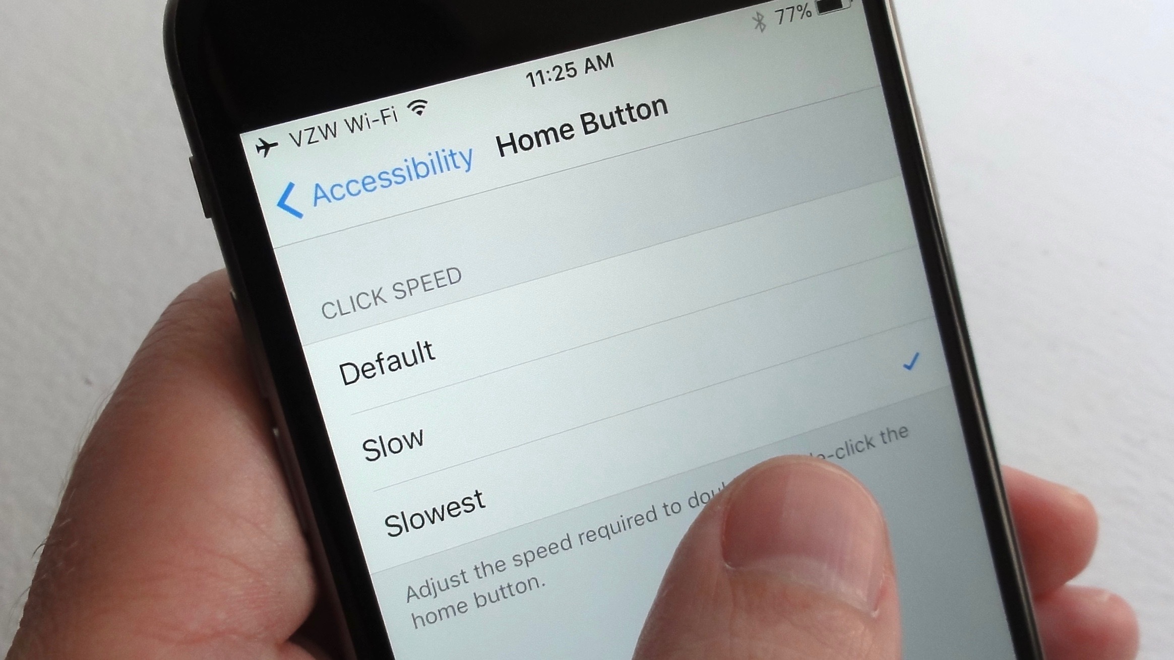 Cách thay đổi độ mờ phím home ảo trên iOS 11