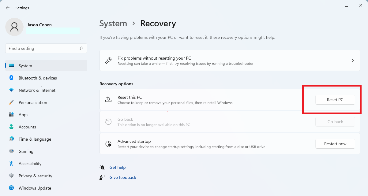 win 11 recovery
