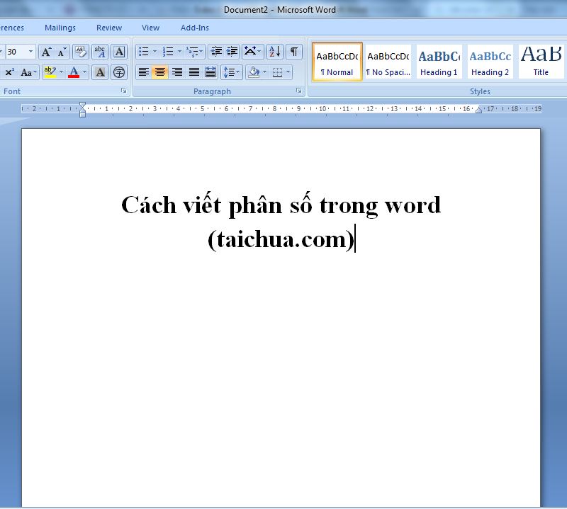 Cách viết phân số trong word nhanh nhất