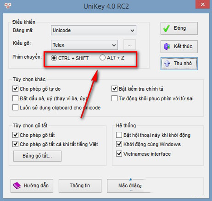 Cách dùng phím tắt bật Unikey, Vietkey đơn giản