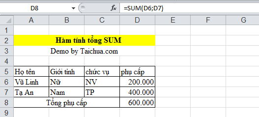 Các hàm cơ bản trong Excel thường dùng tính toán, thống kê