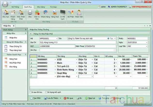 Phần mềm quản lý kho Perfect Warehouse