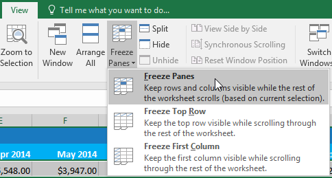 Cách cố định cột trong Excel Chi tiết từng bước