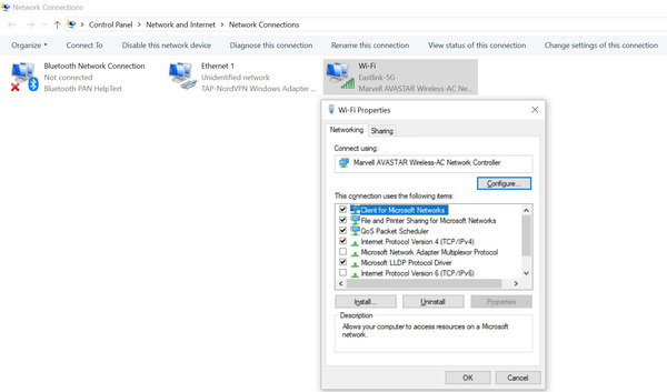 Cách sửa lỗi “Unidentified Network” trên Windows 10