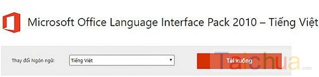 Hướng dẫn cài Tiếng Việt cho Office 2010