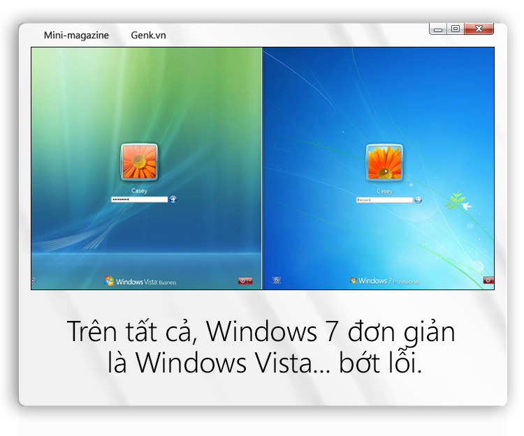 Điểm khác biệt giữa Windows 7 và Windows 8