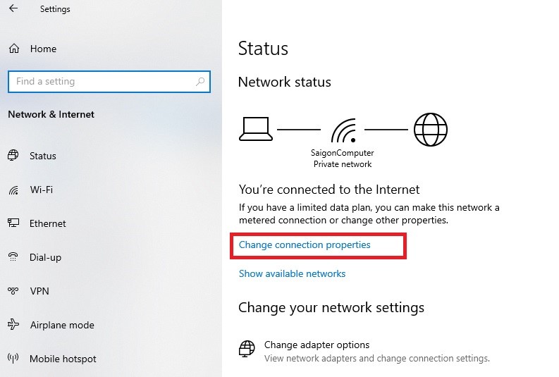 Hướng dẫn tắt Internet Connection Sharing trên Windows