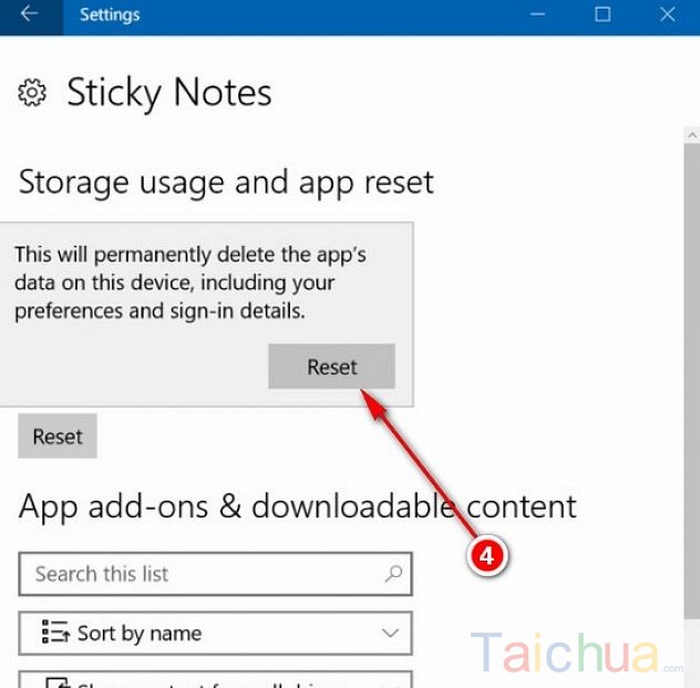 Hướng dẫn reset và cài đặt Sticky Notes trên Windows 10