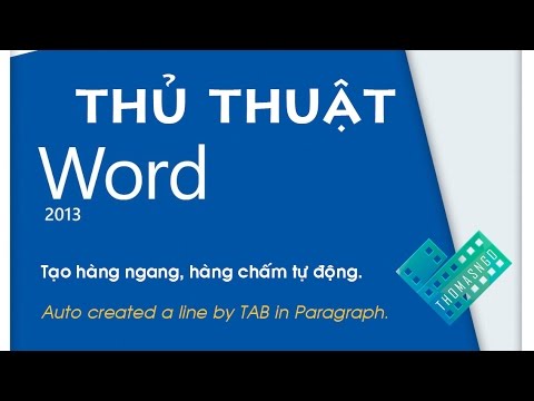 Hướng dẫn tạo dòng chấm trong Word