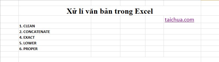 Phần I - Các hàm bạn cần biết xử lí văn bản trong Excel