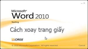 Cách xoay trang giấy trong Word 2010