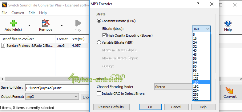 Chuyển đổi âm thanh một cách dễ dàng với phần mềm Switch Sound File Converter