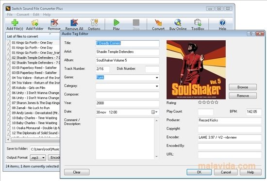Chuyển đổi âm thanh một cách dễ dàng với phần mềm Switch Sound File Converter